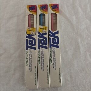 Vintage Tek Professional Toothbrushes, A Lot‎ Of Three .